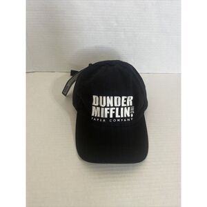 The Office Dunder Mifflin Paper Company Hat Black White Adjustable New with Tags
